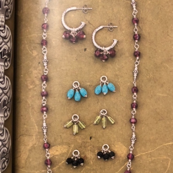 Silpada Interchangable Sterling Silver Hoop Earrings on Posts P1180 - Picture 3 of 4